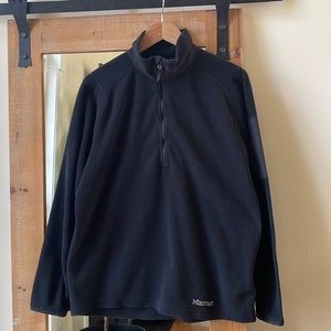 Marmot Black Polartec Lightweight 1/2 Zip Pullover Size M